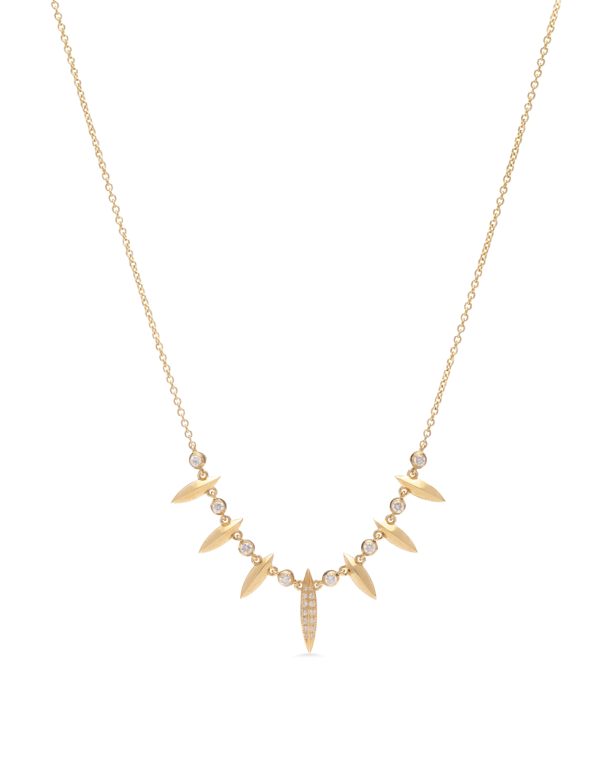 Gold Spike Necklace – Ann Ashley